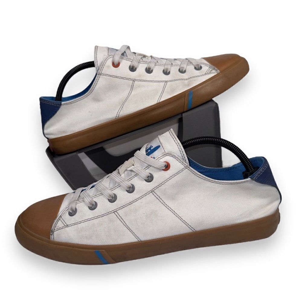 Johnnie-O Sail Away Casual Sneakers White / Blue / Gum Sole Women's 11M‎